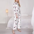 thumbnail image 3 of Haiem Cute Poodle Dog Pattern Women’s Long-sleeve Sleepwear,Sleepwear Set,2-piece Loungewear Set,Soft PJs Comfy Nightwear with Pockets-Medium, 3 of 7