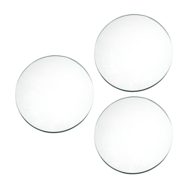 3 piezas de espejos redondos para centros de mesa para mesas, placas de espejo redondas para Argent 30 cm