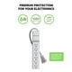 thumbnail image 3 of Protector contra sobretensiones Power Strip Belkin, 6 salidas, 720 julios, blanco, 3 of 5