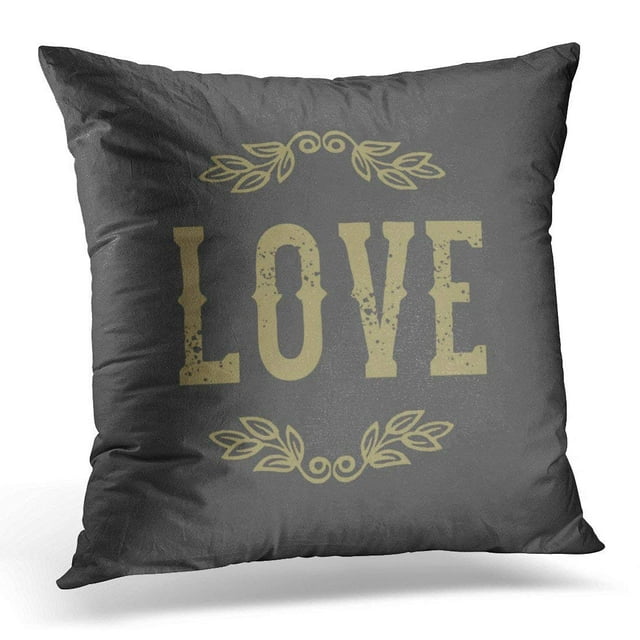 ABPHQTO Black Farmhouse Country Love Funda de almohada moderna Funda de cojín 45x45 cm