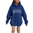 thumbnail image 2 of Spazoro Girls Hooded Sweatshirts, Soft & Comfy Long Sleeve Printed Fashion Fall Winter Tops for Girls Blue Size 9-10T, 2 of 4