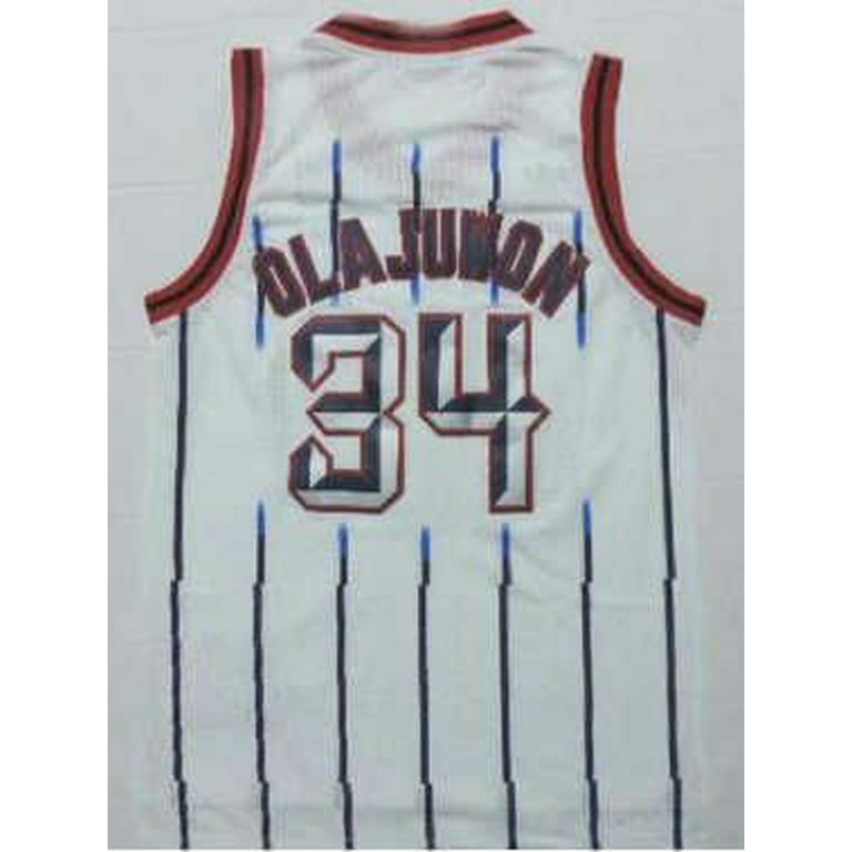 NBA_ High Quality 22 Clyde Drexler Jersey Black Red 34 Hakeem Olajuwon White  Blue Stripe 3 Steve Francis Basketball Jerseys Retro Shirts''nba''jersey 