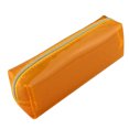 thumbnail image 1 of HEVIRGO Clear Solid Color Large Capacity Pencil Case Storage Bag Stationery Orange, 1 of 8