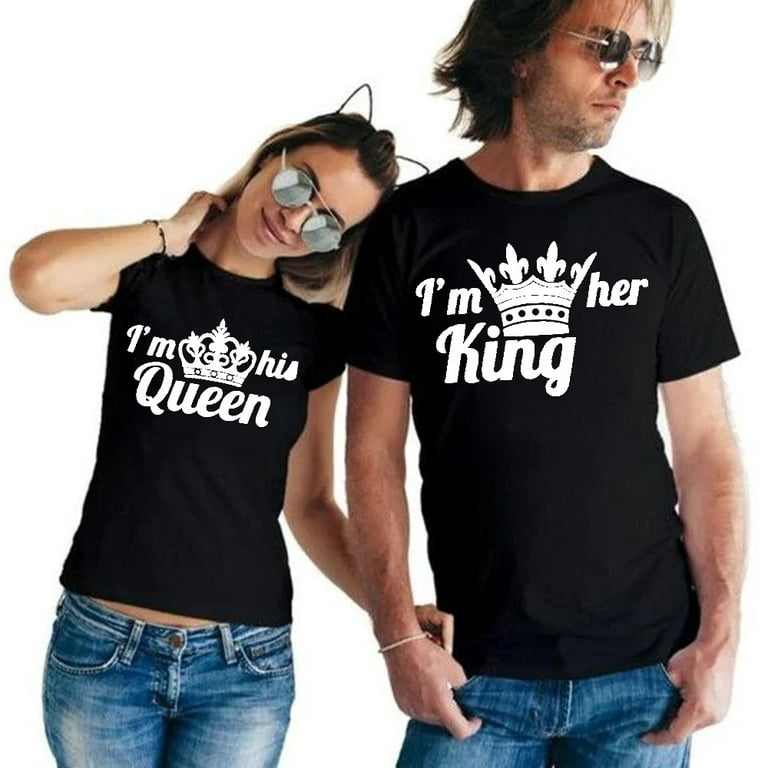 T-Shirt Couple King Queen