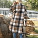 thumbnail image 5 of Abrigo de Mujer,Abrigo de Mujer Chaqueta con Estampado de Cuadros de Mujer Abrigo con Estampado de Cuadros de Mujer Durabilidad Mejorada, 5 of 7