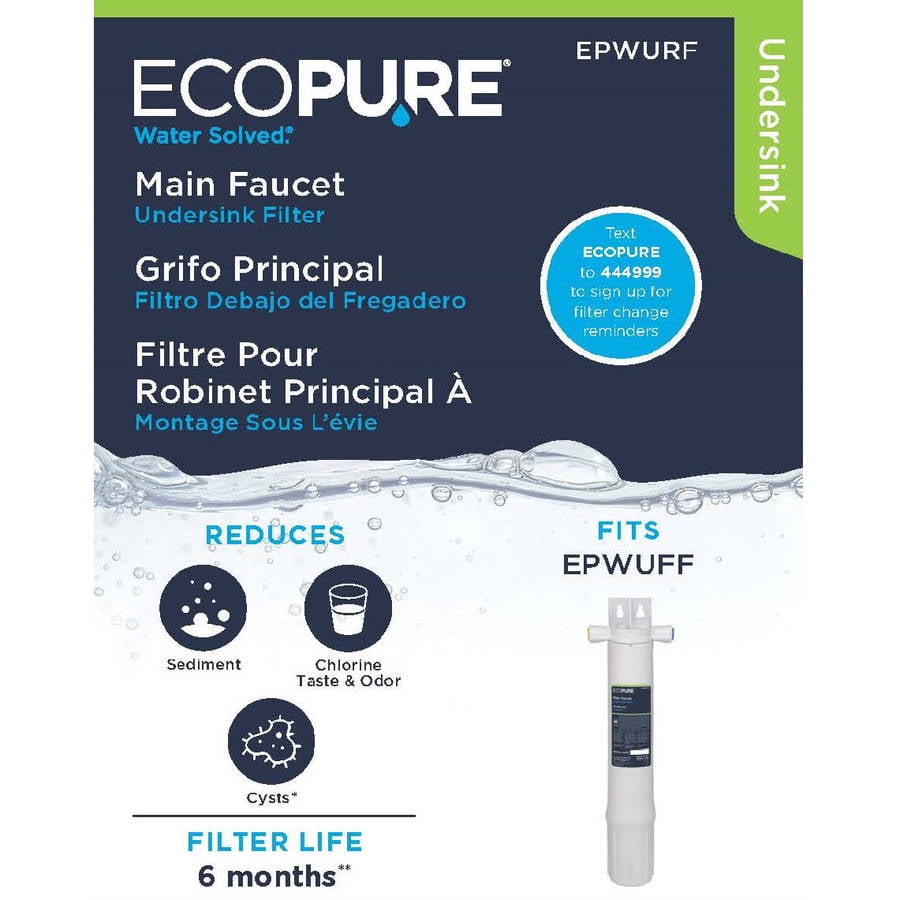EcoPure EPWURF Under Sink Replacement Water Filter