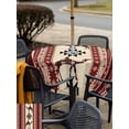 thumbnail image 5 of Outdoor Tablecloth with Umbrella Hole for Patio/Picnic/Party/Camping, Red Beige Boho Waterproof Table Cloth Square Cover Washable, Vintage Abstract Art Ethnic Tribe (60"x 60"), 5 of 8