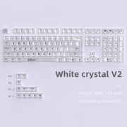 Only Keycap, Backlit Crystal Translucents Keycap 132Pcs MDAs Profile Thicken Keycaps for 61/62/68/71/81/84/