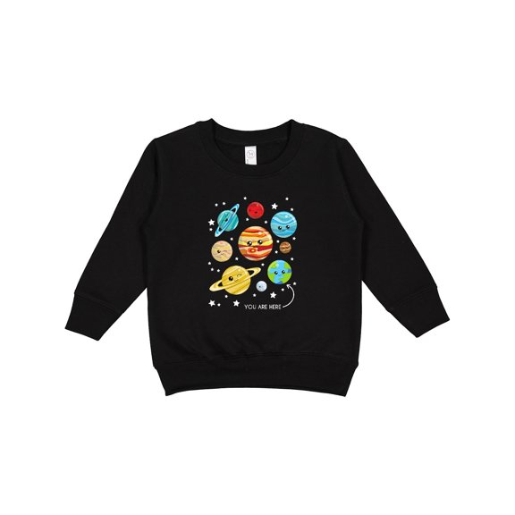 Inktastic Cute Planets, Kawaii Planets, Space, Cosmos, Stars Toddler Sweatshirt