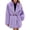 Purple, variant on Miqool Women's Faux Fur Coat Lapel Collar Long Sleeve Warm Winter Coat with Pockets and Belted