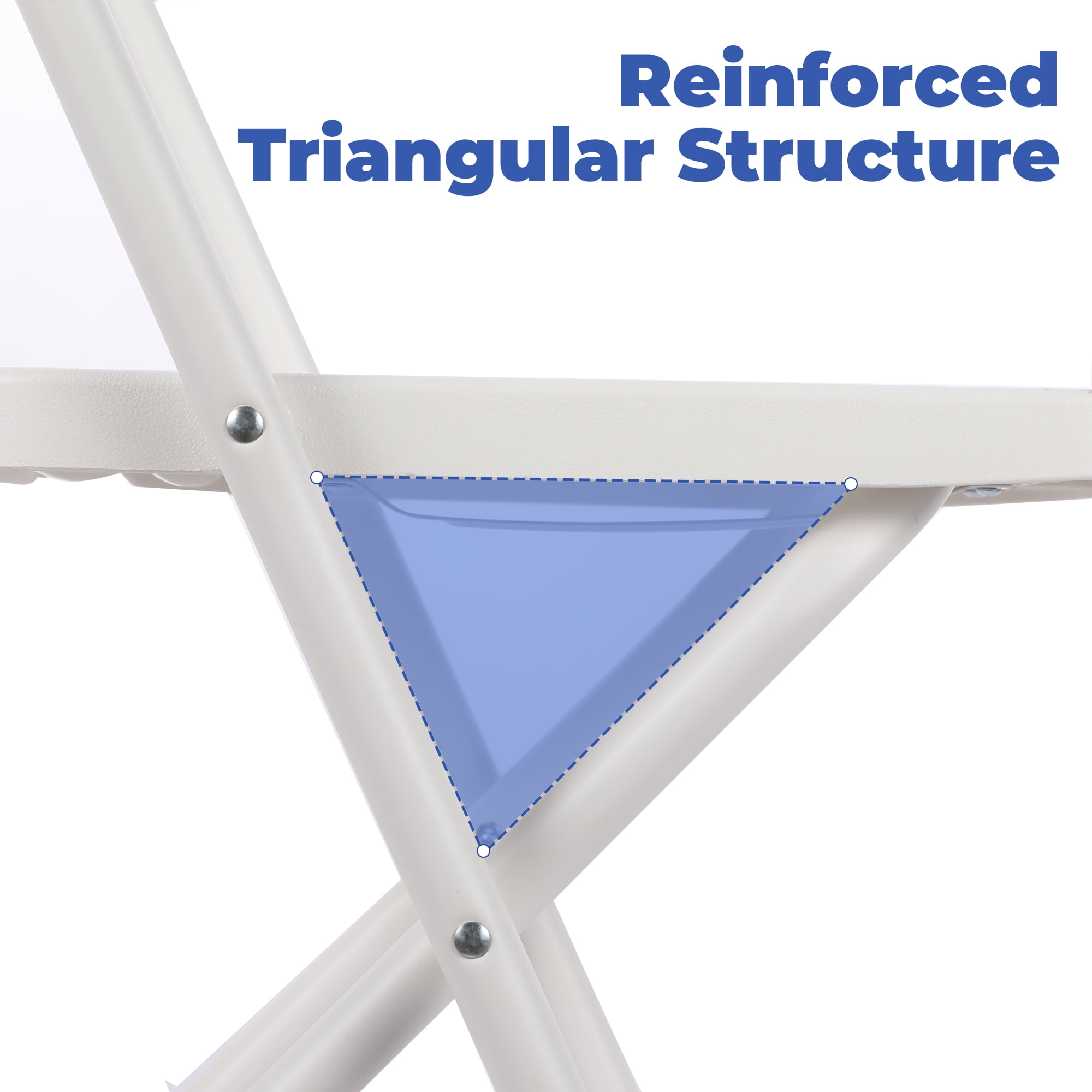 Mainstays Resin Event Folding Chair, White (Set of 6)