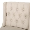 thumbnail image 4 of Noble House Daylanie Barstools, Beige, Espresso, 4 of 8