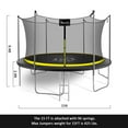 thumbnail image 2 of FUNTOK 10FT Trampoline for Kids and Adults, Recreational Trampoline with Enclosure Net, 600LBS Capacity Outdoor Backyard Trampoline w/ Ladder for 3-4 Kids, 2 of 10