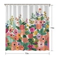 thumbnail image 5 of Waterproof Beautiful Colorful Floral Shower Curtain 72x72 Inch Boho Style Polyester Unique Shower Curtain for Bathroom Hotel Home Decor with 12 Plastic Hooks, 5 of 5