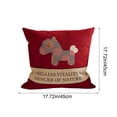 thumbnail image 3 of SLYNSHome Housses de Coussin Décoratives Housses de Coussin Rouges Cheval Style Moderne Canapé Sofa Housses de Coussin pour Salon Chambre, 3 of 7
