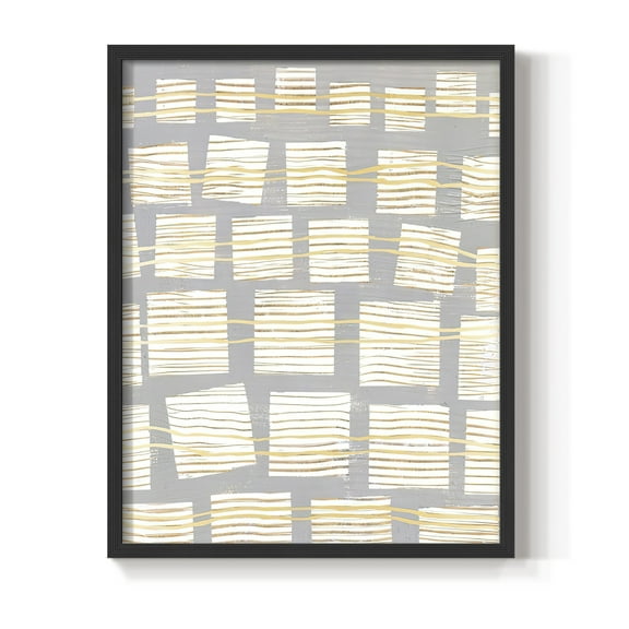 Networks I Framed Print in Black Solid Wood Framed Print No Nail Hanging