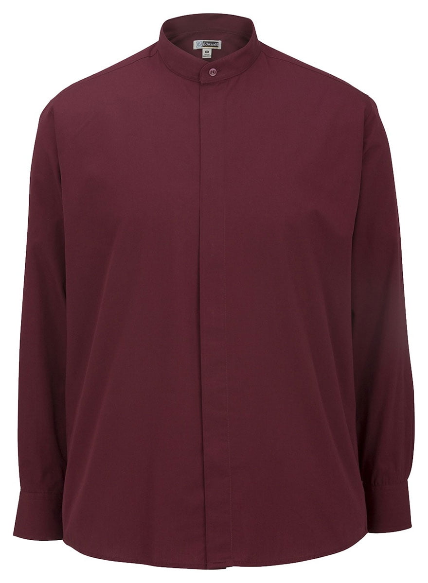 Men's Big And Tall Banded Collar Long 