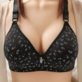 thumbnail image 2 of asdoklhq Bras for Women Plus Size Clearance,Woman's Printing Gathered Together Daily Bra Underwear No Rims, 2 of 3