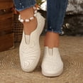 thumbnail image 2 of Xucatan Women's Breathable Perforated Vegan Leather Loafers with Hollowed-Out Detail, Round Toe Slip-On Flat Shoes with Cushioned Orthopedic Footbed, Lightweight Non-Slip Sole Comfortable Flats Gift, 2 of 9