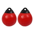 thumbnail image 1 of 2X Boule de Défense de Bateau en PVC Robuste, Bouée d'Ancrage Ronde, Boule de Quai Gonflable, Protection Marine, Bouée d'Amarrage Rouge, 2 x Défense de Bateau, Rouge & Noir, 1 of 7