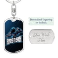 thumbnail image 2 of Assassin Keychain Dog Tag Stainless Steel or 18k Gold, 2 of 16