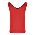thumbnail image 6 of CFLVAEK Satin Tank Tops for Women Dressy Casual V Neck Going Out Tops Comfy Sleeveless Shirts Solid Color Soft Tank Top Red M, 6 of 7