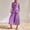 Purple, variant on Women's 2-Piece Linen Blend Outfit Set V-Neck Button Front Blazer and Wide Leg Cropped Pants Casual Workwear Set for Spring Summer(Army Green,S)