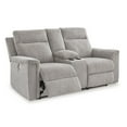 thumbnail image 5 of Benjara BM327858 Jinu Power Recliner Loveseat - Gray Polyester Micro Chenille - 75 in., 5 of 5