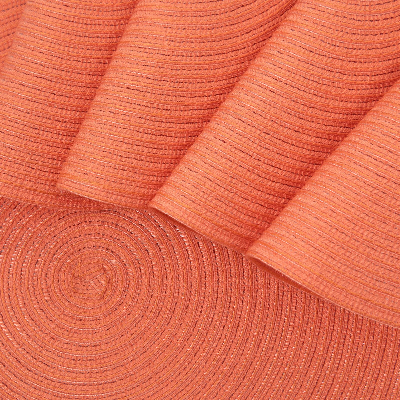 Round Placemats Set of 6 Woven Braided 15 inch Circle Placemat for Dining Tables Kitchen Table Mats Washable