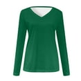 thumbnail image 4 of Erwazi Womens Long Sleeve V Neck Shirts Basic Tee Casual Top Fall Trendy Tunic Outfits Fitted T Shirts, 4 of 5