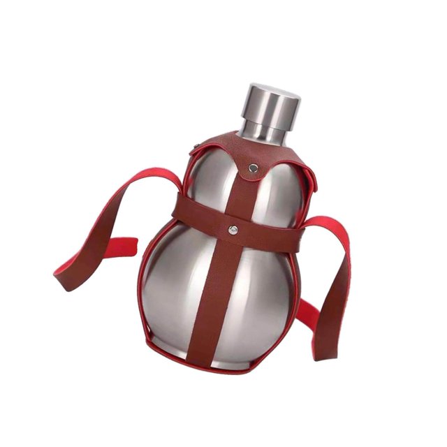 Hip Flask Wine Pot Gourd Bottle Large Capacity for Outdoor Gift 2.5L Silver