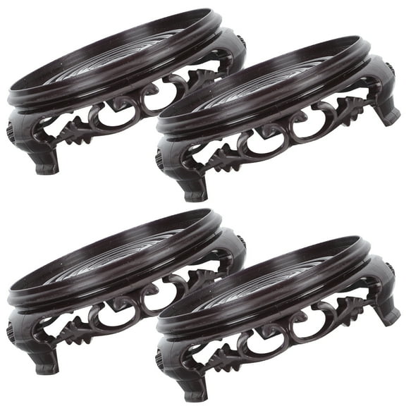 UPOUART 4-Pack Assorted Color Plastic Plant Risers Sturdy Indoor Outdoor Potted Plant Holders for Gardening