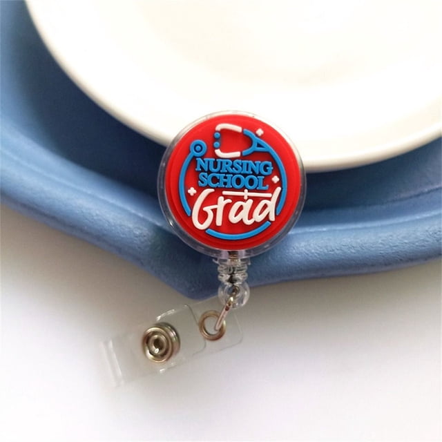 ID Card Holder Nurse Badge Reel Chest Card Work Card Retractable Badge Holder Exhibition Card Name Tag Easy Pull Buckle 9