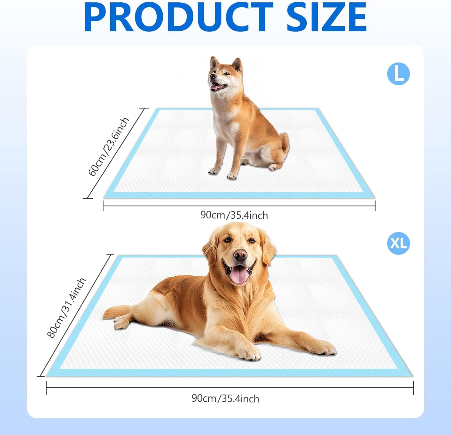 Puppy Pads Extra Large Dog Pee Pads 23"x35"40 Count X-Large Puppy Pee Training Pads Super Absorbent Pee Pads for Dogs & Leak-Proof Dog Pads Disposable Pet Piddle and Potty Pads for Puppies Dogs
