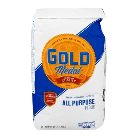 (2 Pack) Gold Medal All-Purpose Flour 10 Lb (Best All Purpose Flour For Baking)