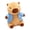 Blue cardigan, variant on 23cm Cute Sitting Capybara Stuffed Animal Plush Toy, Removable Knit Cardigan Outfit, 3 Sweater Styles Soft Fluffy Comfort Plush Gift for Kids Teens Bedroom Decor Birthday Holiday