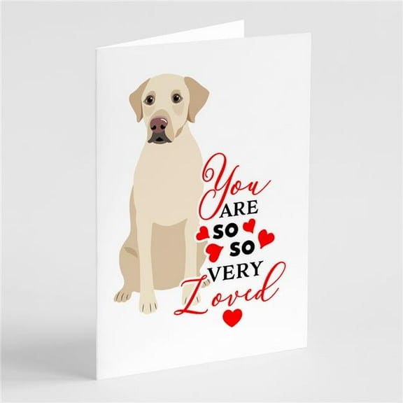 Labrador Retriever Yellow #3 so Loved Greeting Cards and Envelopes Pack of 8 7 in x 5 in