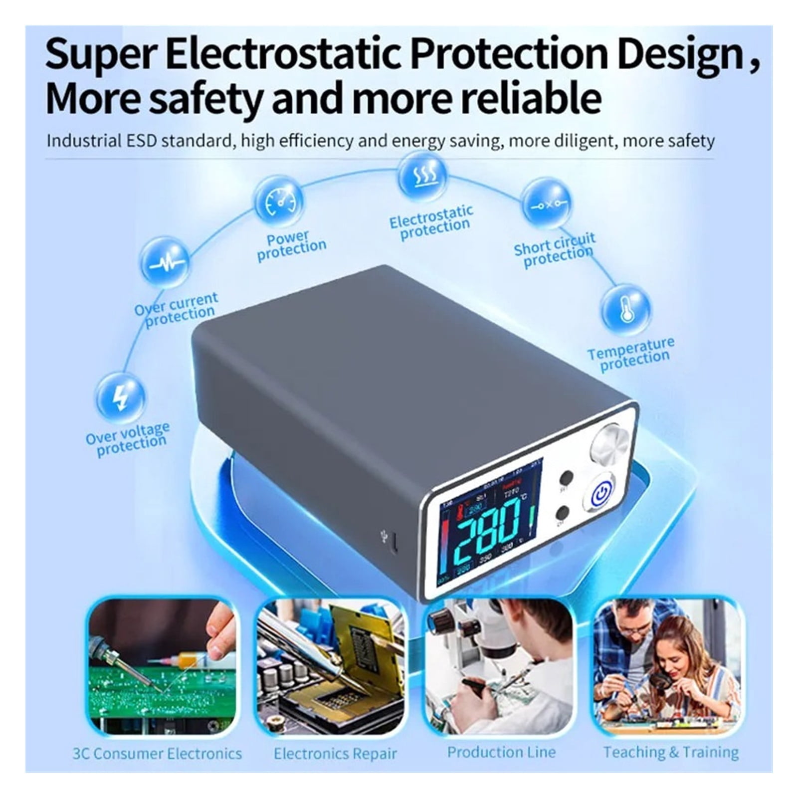 Intelligent Welding Station With Soldering Iron Handle Welding Tips For Phone Repair Tools,Hot Air Desoldering Occasions ,Complete Set