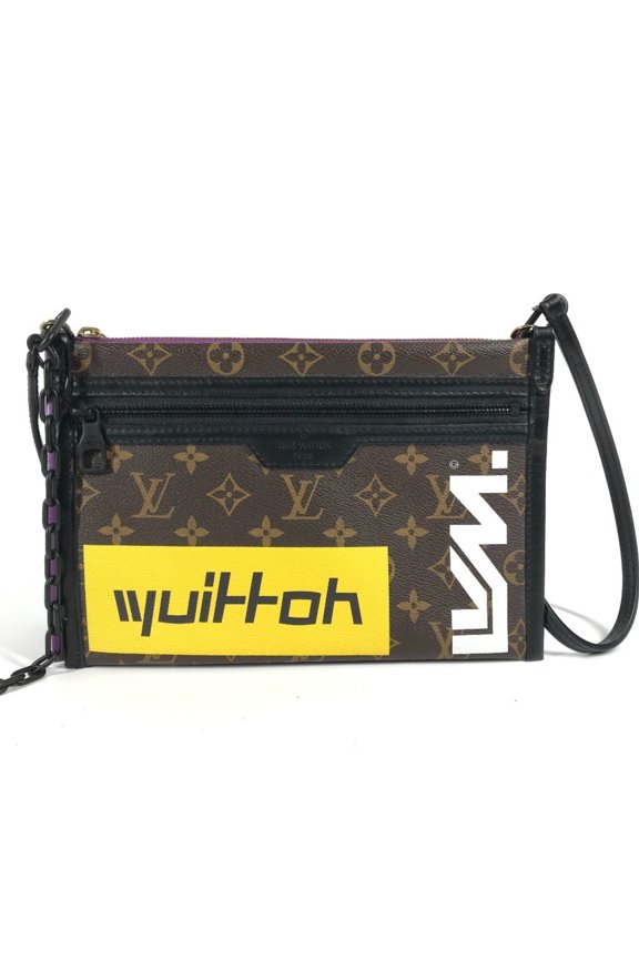 Pre-Owned LOUIS VUITTON M44641 Monogram Logo Story Flat Messenger Pochette Shoulder... (Good)