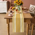 thumbnail image 4 of Table Runners 120 Inches Long Dress Scarves, Vintage Turmeric Yellow Striped Farmhouse Coffee/Dining/Kitchen Table Decor Table Runner for Living Room, Farmhouse Modern Stripes Boho 13x120 Inch, 4 of 9