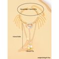 thumbnail image 2 of PISONIC Full Rhinestone Butterfly Link Chain Crystal Finger Bracelet with Ring Bracelet Link with Ring Bracelet Accessories Party for Women, 2 of 6