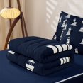 thumbnail image 5 of Erosebridal Ocean Lighthouse Zipper Queen Comforter Set with Fitted Sheet and 2 Pillowcases, Marine Nautical Zipper Bedding Set, Navy Reversible, 5 of 7