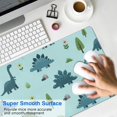 thumbnail image 4 of Long Mouse Pads for Desk,LightBlue Cartoon Dinosaurs NatureElements Desk Mats on Top Of Desks, Desk Mouse Pad Extra Large with 3mm Non-Slip Base and Stitched Edge for Gaming,Work,Home 31.5"x11.8", 4 of 5