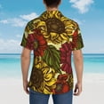 thumbnail image 6 of Balery Sunflower Print Men's Hawaiian Shirts Short Sleeve Beach Shirt Relaxed Fit Vacation Button Down Shirts-Small, 6 of 9