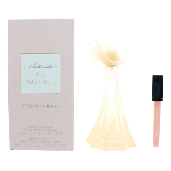 Silhouette Au Naturel by Christian Siriano, 3.4oz EDP Spray women with Lip Gloss