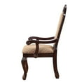 thumbnail image 4 of Acme Chateau De Ville Arm Chair in Light Brown and Espresso, Set of 2 Indoor Dining Chairs, 4 of 6