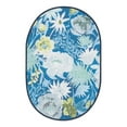 thumbnail image 2 of Jill Zarin Caribbean Outdoor Collection Area Rug - Bahamas (2' x 3' 1" Oval Navy Blue/Ivory), 2 of 11
