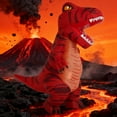thumbnail image 2 of Adult Dinosaur Costume Tyrannosaurus Inflatable Costume Men/Women Halloween Christmas Carnival Show Dress Up,Adults 4'11"-6'3",green, 2 of 7