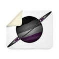 thumbnail image 4 of CafePress - Planet And Rings In Asexual Pride Flag Colors - Sherpa Fleece Throw Blanket 60" x 50", 4 of 5
