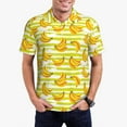 thumbnail image 1 of Balery Bananas On A Striped Camisa Polo de Hombre con Estampado, de Manga Corta y Tejido Medio, Camisa Tipo Golf Polo-4X-Large, 1 of 6